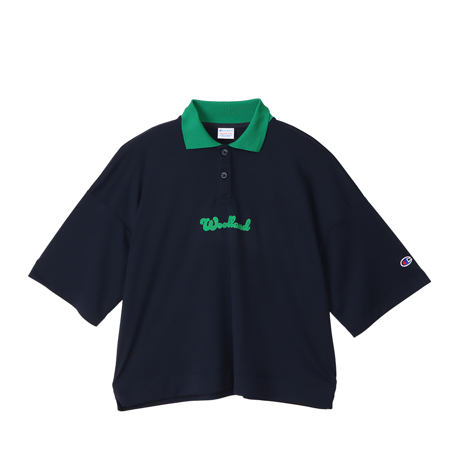 女款- CASUAL機能 植絨 POLO衫-深藍色（CW-B318-386）