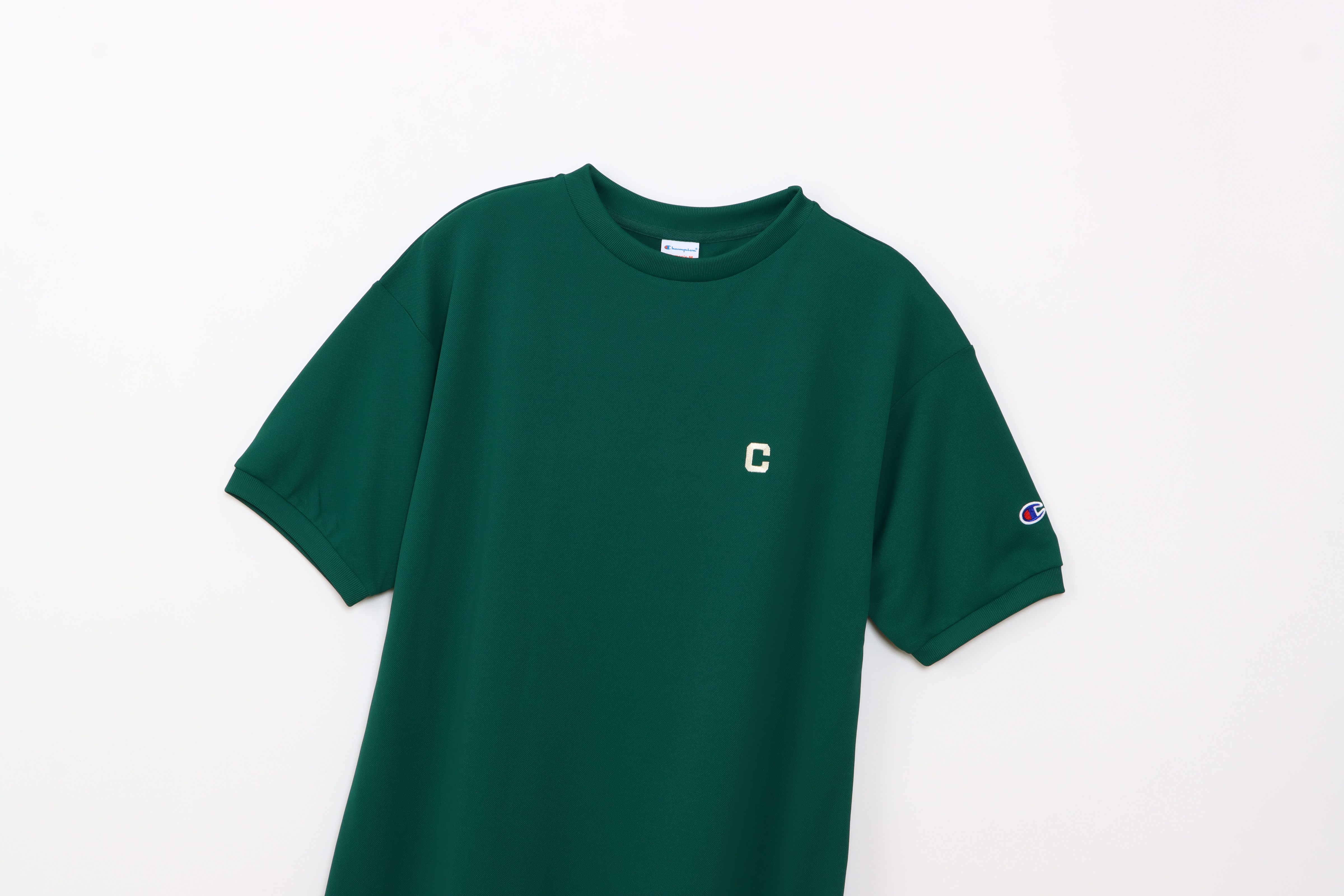 女款 - CASUAL機能 小C 刺繡拼接洋裝-綠色（CW-B319-570）