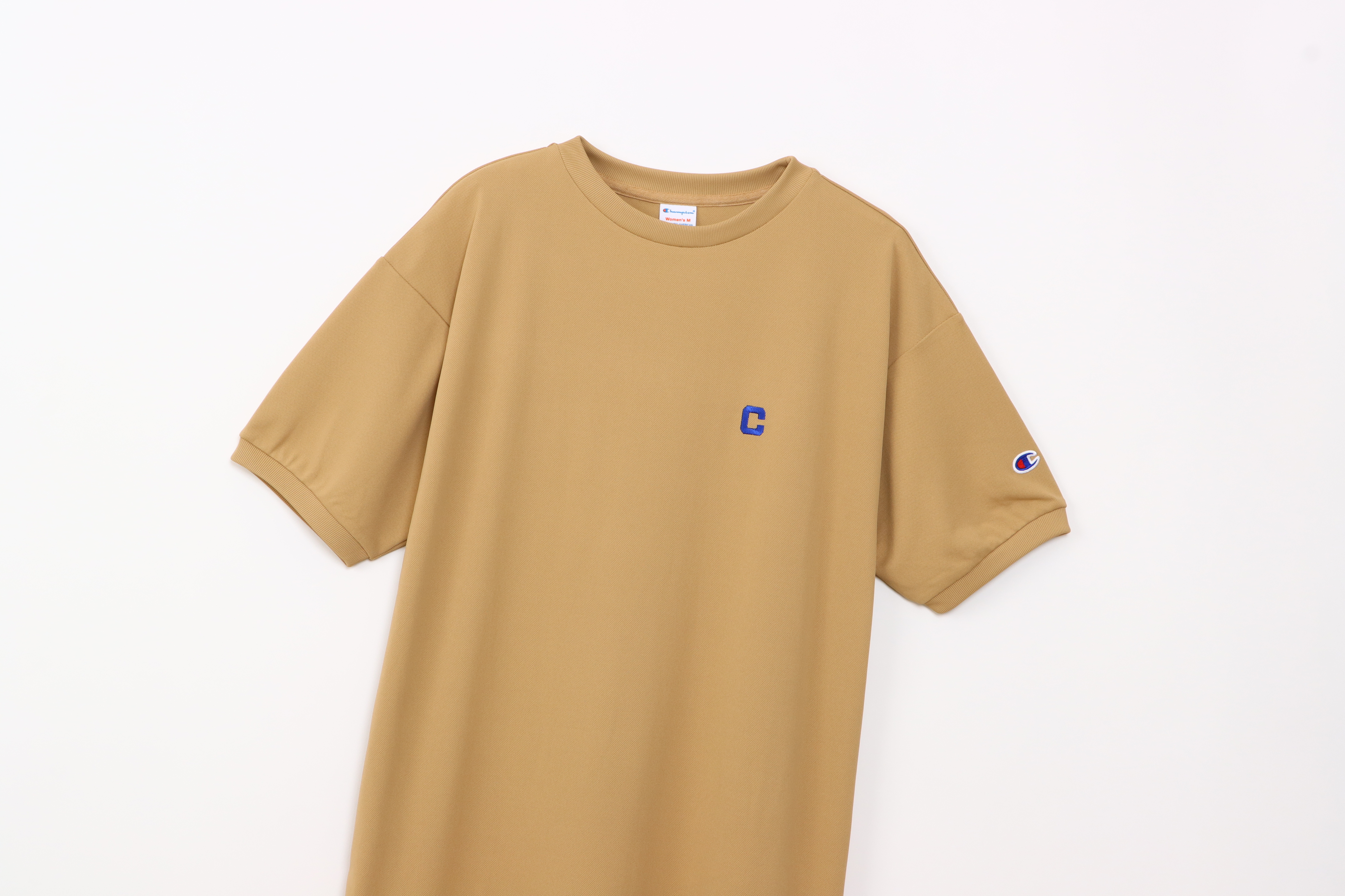 女款- CASUAL 機能小C 刺繡 拼接洋裝-米色（CW-B319-790）