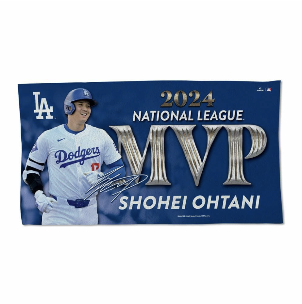 WinCraft MLB 洛杉磯道奇隊 大谷翔平 2024  MVP 更衣室毛巾