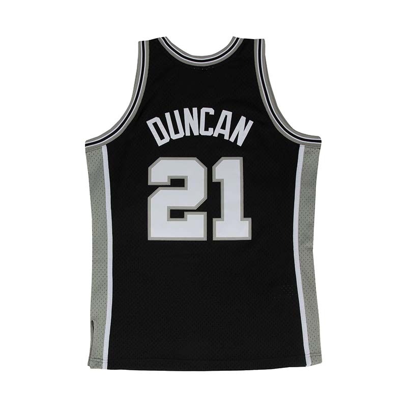 Mitchell & Ness NBA 球迷版球衣 TIM DUNCAN #21 SAS 1998-99 ROAD 球衣 黑 MNSWJ-G240A [台灣現貨]