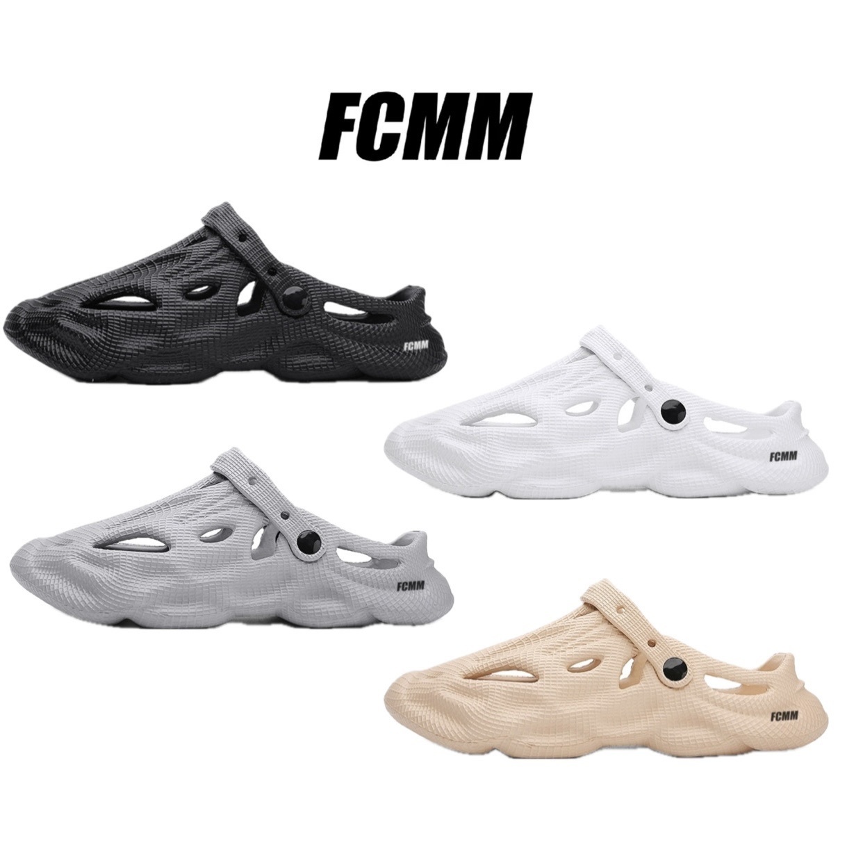 韓國 FCMM EVA yeezy foam平替 防水 包頭平底透氣涼鞋 拖鞋 踩屎感 兩用洞洞鞋