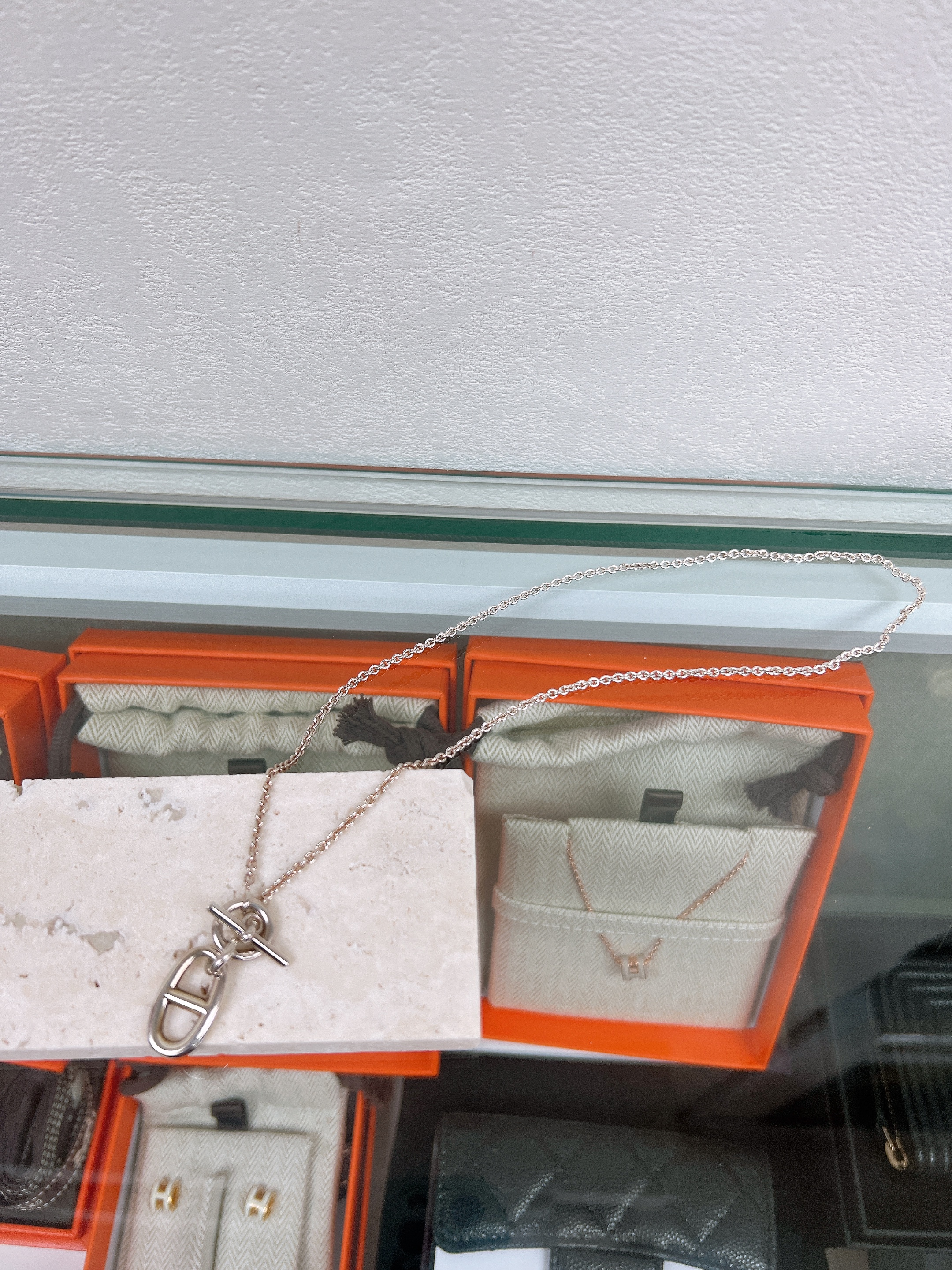 Hermes chaine d'ancre pendant necklace silver