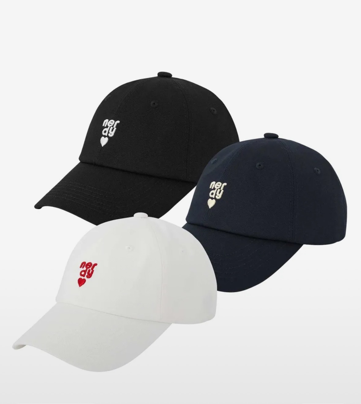 韓國 NERDY 太妍代言 心型LOGO經典棒球帽 鴨舌帽 老帽 三色