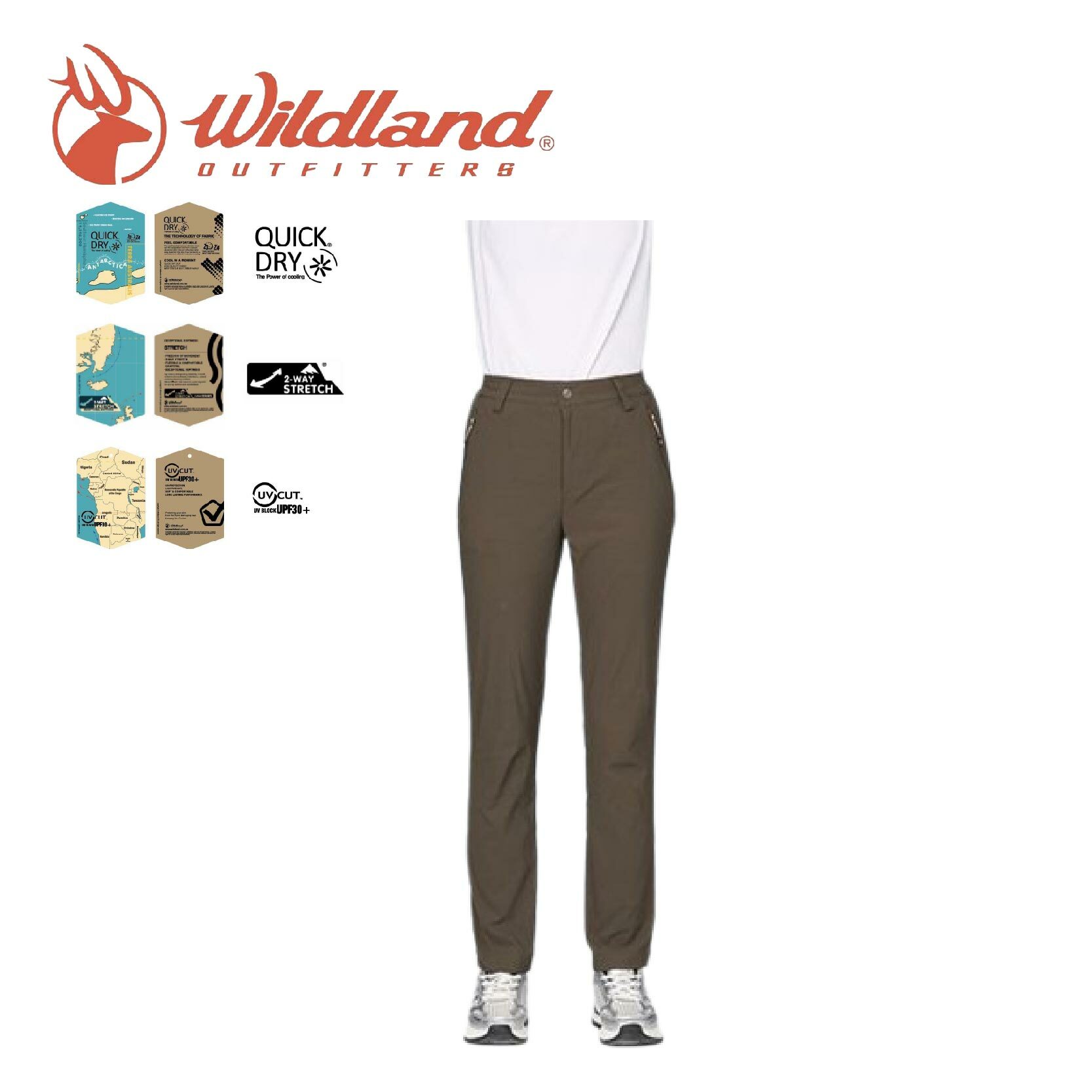 Wildland 荒野 女彈性Solid Point機能褲 休閒/登山/健行 20WB31301