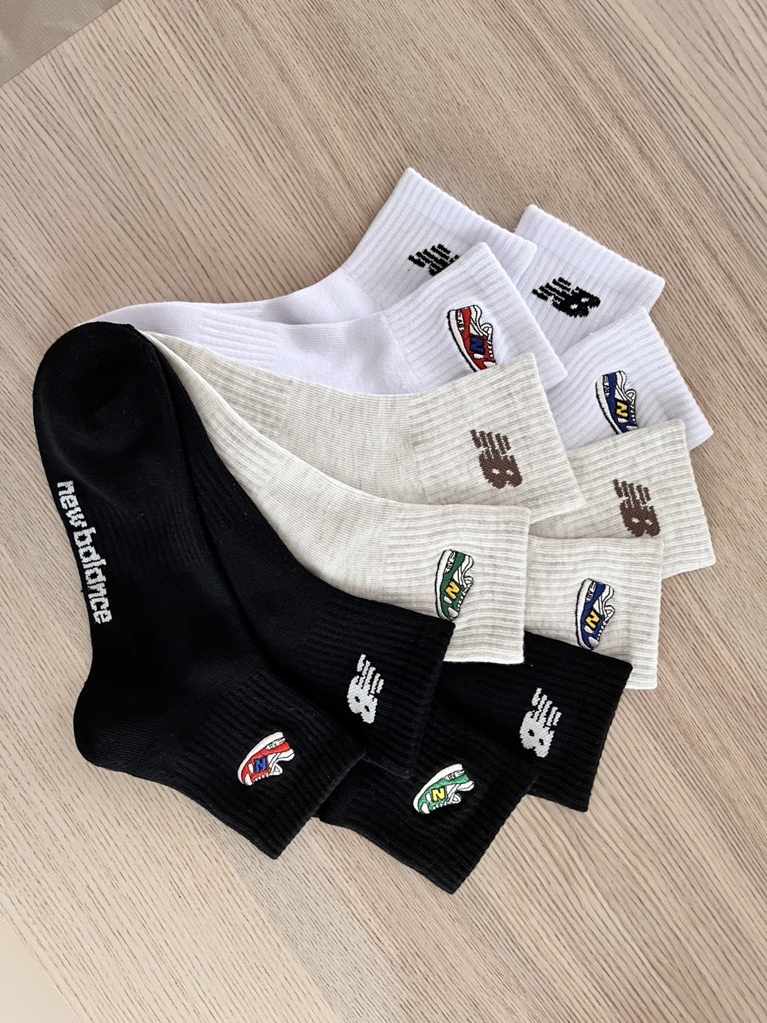 <超划算😍>日本限定 New Balance 刺繡 Q版 NB鞋 短襪 6雙一組