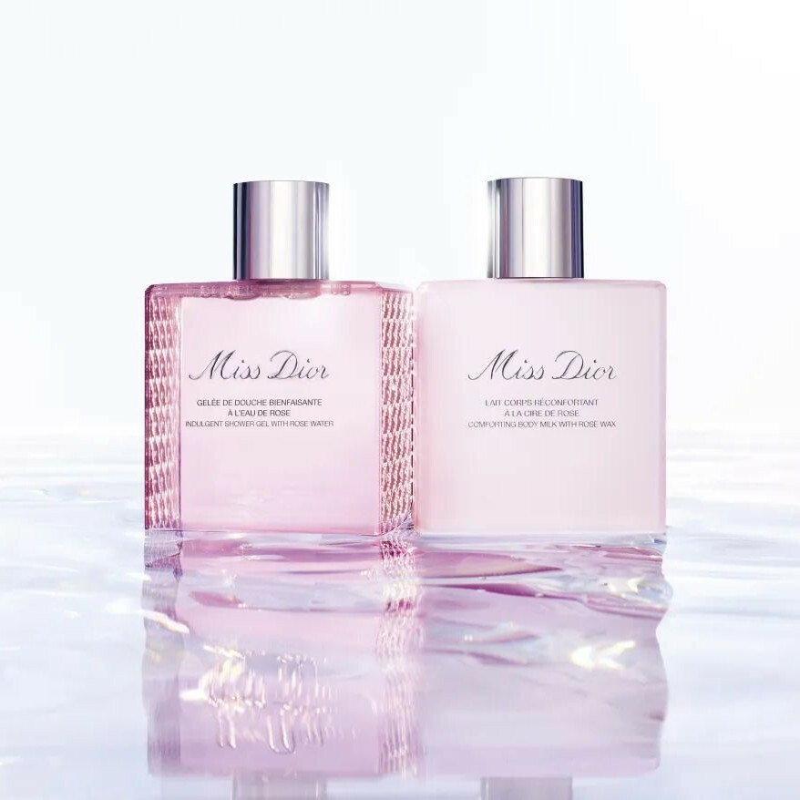 DIOR BEAUTY Miss Dior玫瑰沐浴啫喱&玫瑰潤膚乳液
