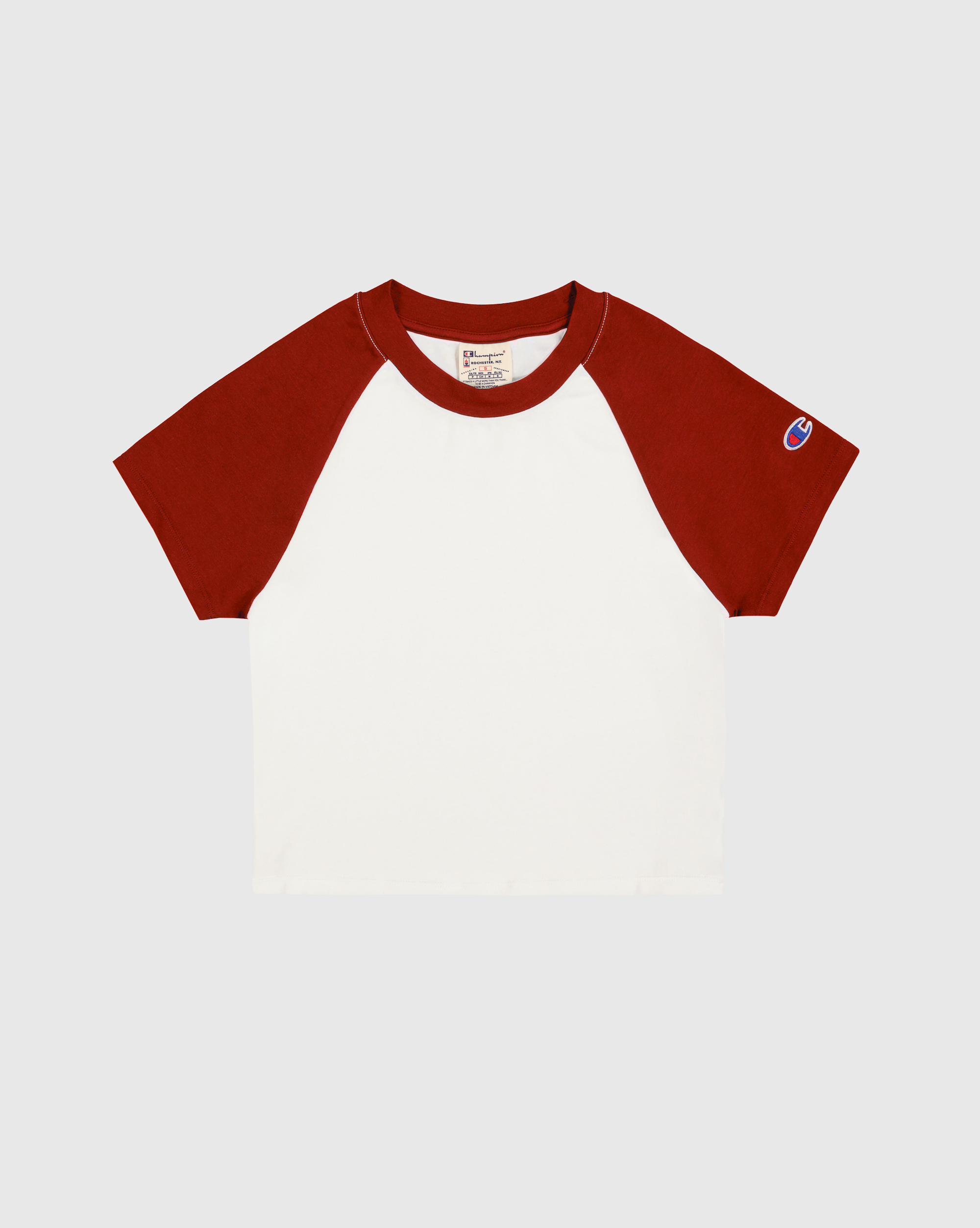 女款-ROCHESTER 連肩短版合身短袖T恤-淺米色/紅色（117800-YS141）