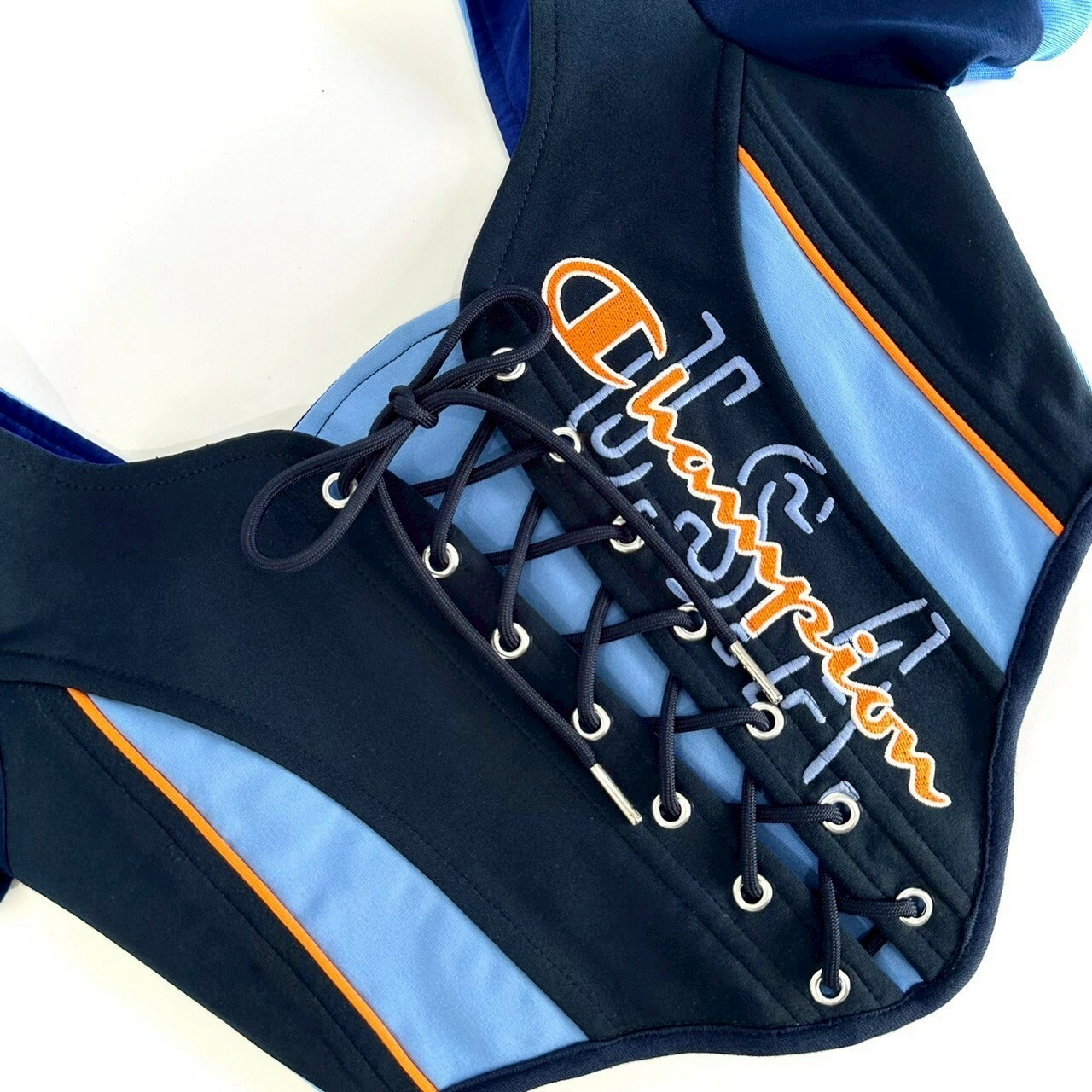 JUSTME - 【售罄】泰國復古Remake 併色短版短袖上衣 JM016