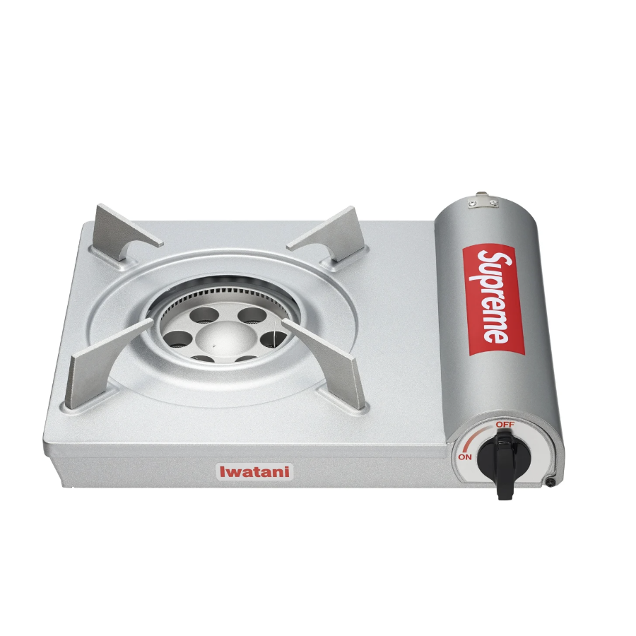 -(C7d)-SUPREME IWATANI PORTABLE BUTANE STOVE 露營 便攜式 日本製 卡式爐 銀色-SS25A5