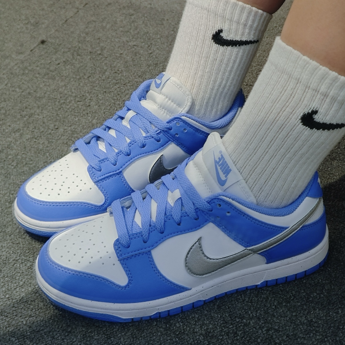 Nike Dunk Low Next Nature Royal Pulse 北卡藍 銀勾 女鞋 低筒休閒鞋