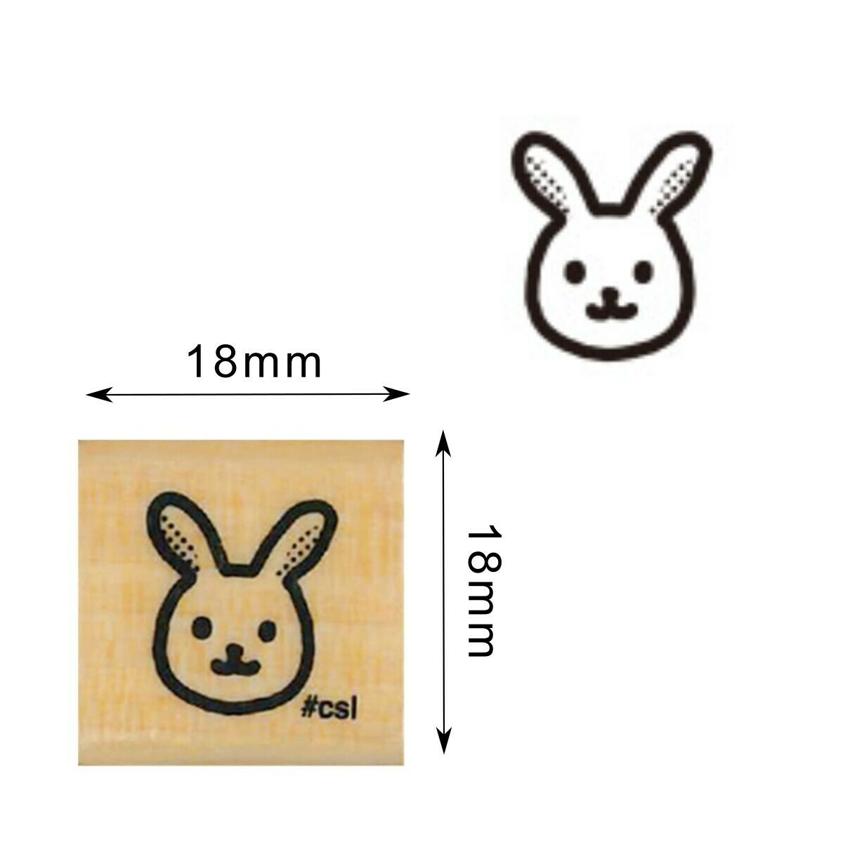 【kodomo no kao】I Love Stamp 木頭印章 兔子：1530-006