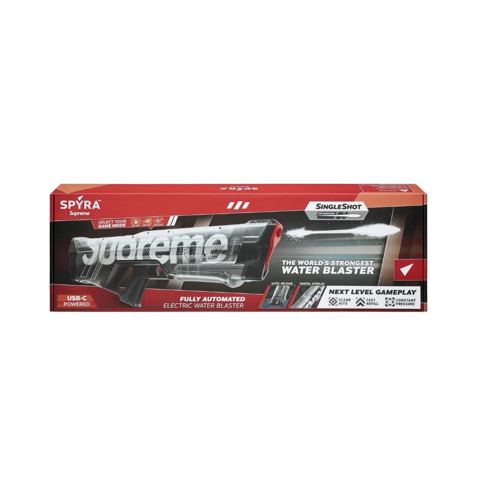 SUPREME X SPYRA THREE WATER BLASTER 全自動水槍透明/紅色