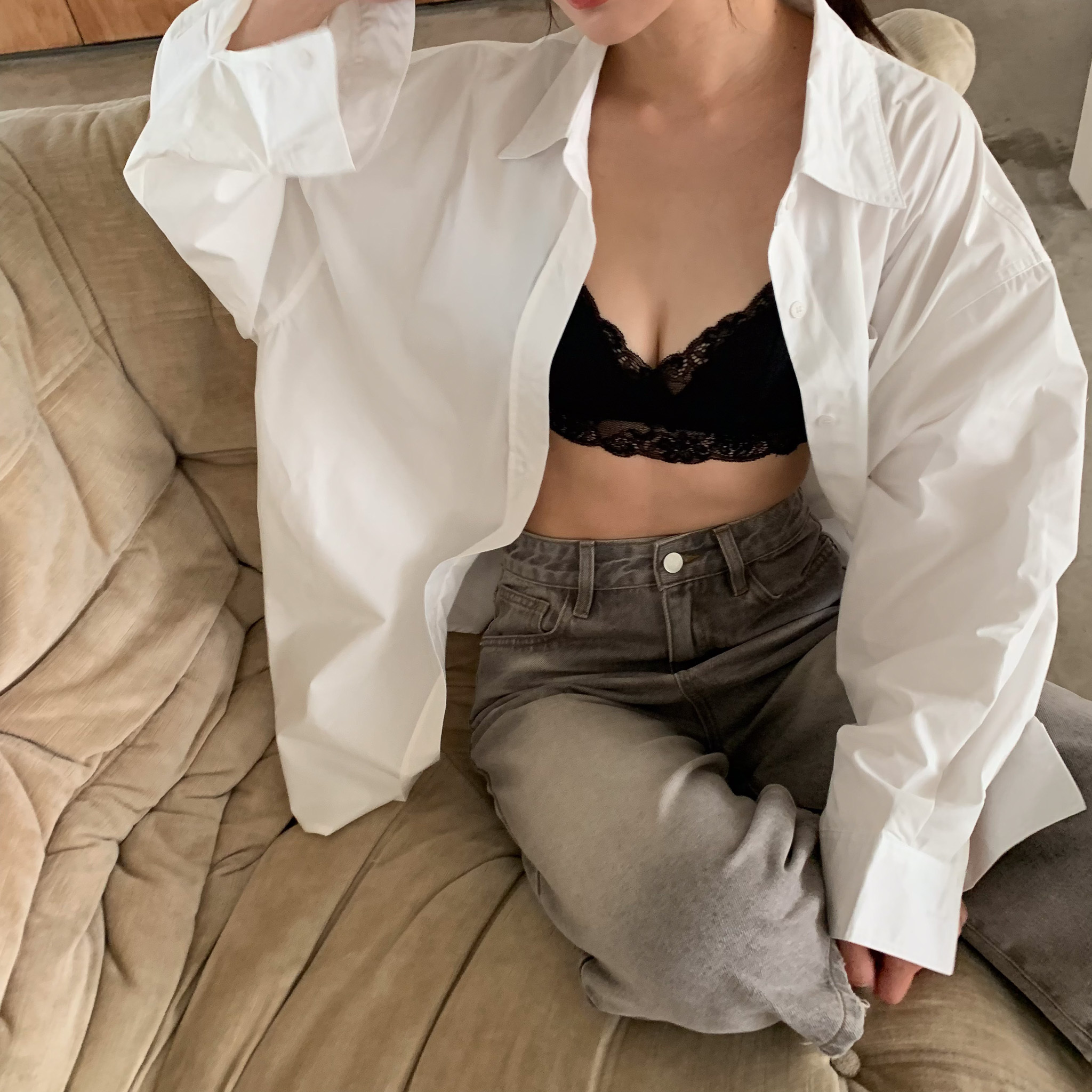 ISA_小眾高級感 純慾法式無鋼圈蕾絲花邊內衣_53013