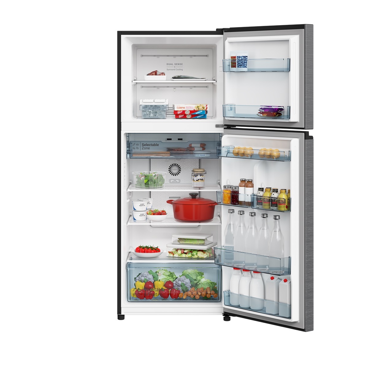 💥New💥 日立  Hitachi  HR-TN6408S‧變頻雙門上置式冰箱雪櫃‧375公升‧香港行貨,原廠5年全機,10年壓縮機保養‧