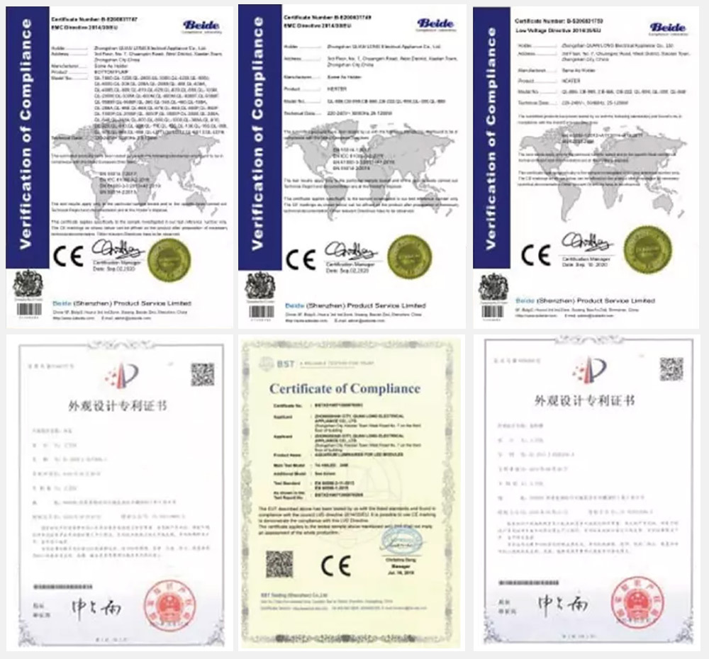 多項檢驗證書認證,確保使用安全與品質可靠