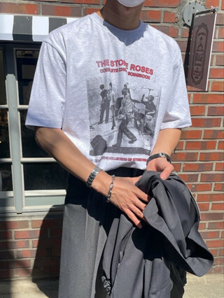 SIMPLEACTION 嘻哈字母印花短袖上衣