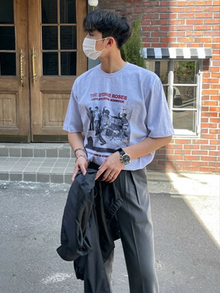 SIMPLEACTION 嘻哈字母印花短袖上衣