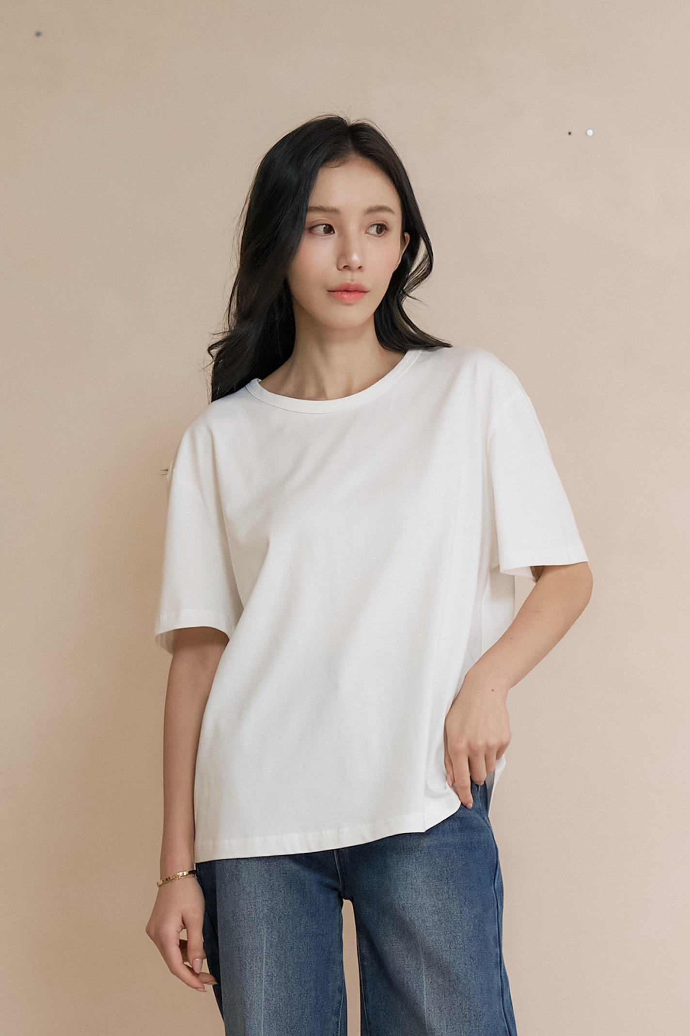 Gmade/落肩微寬鬆純棉T-shirt-白