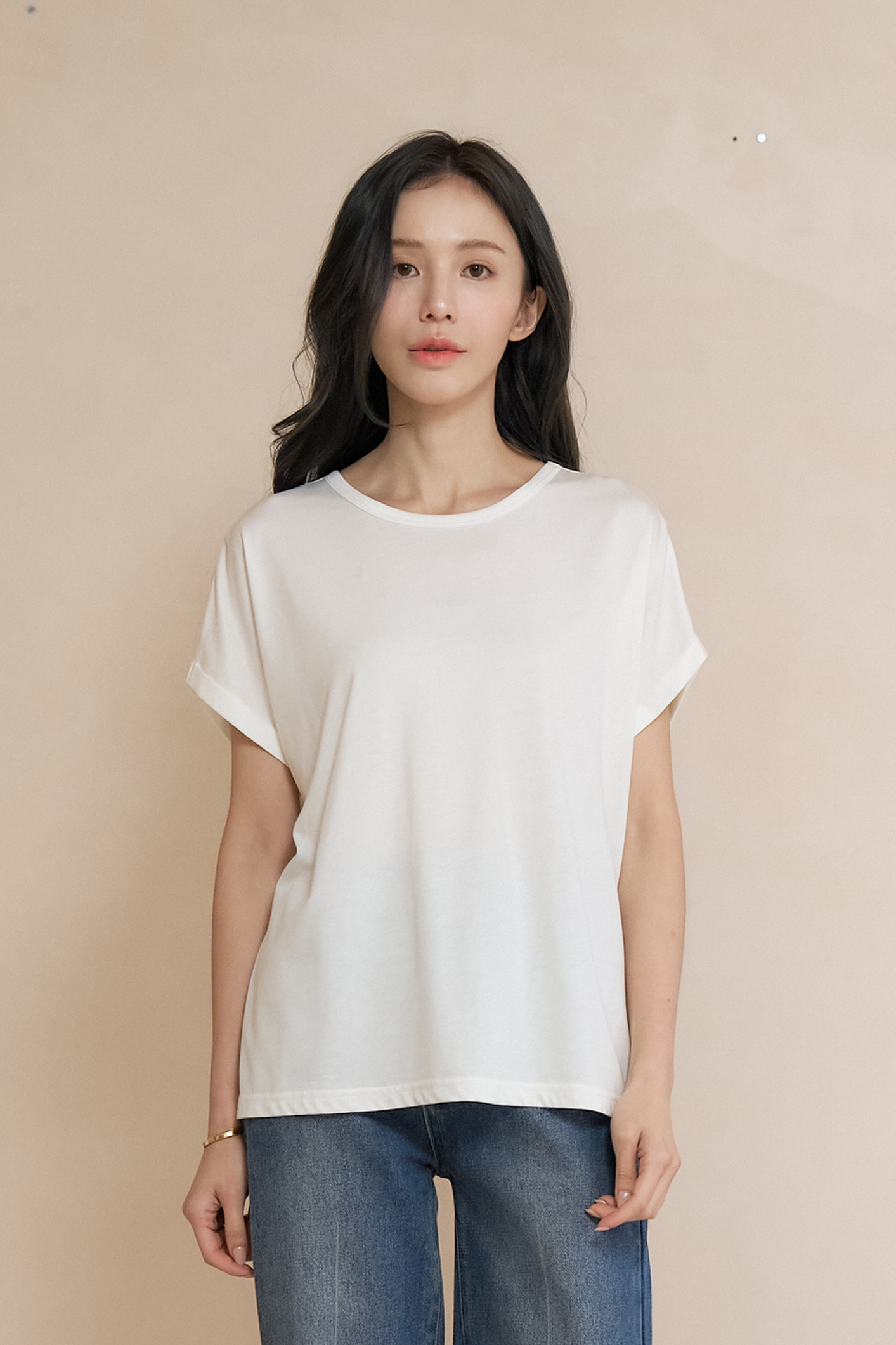 Gmade/無肩線天絲極涼T-shirt-白