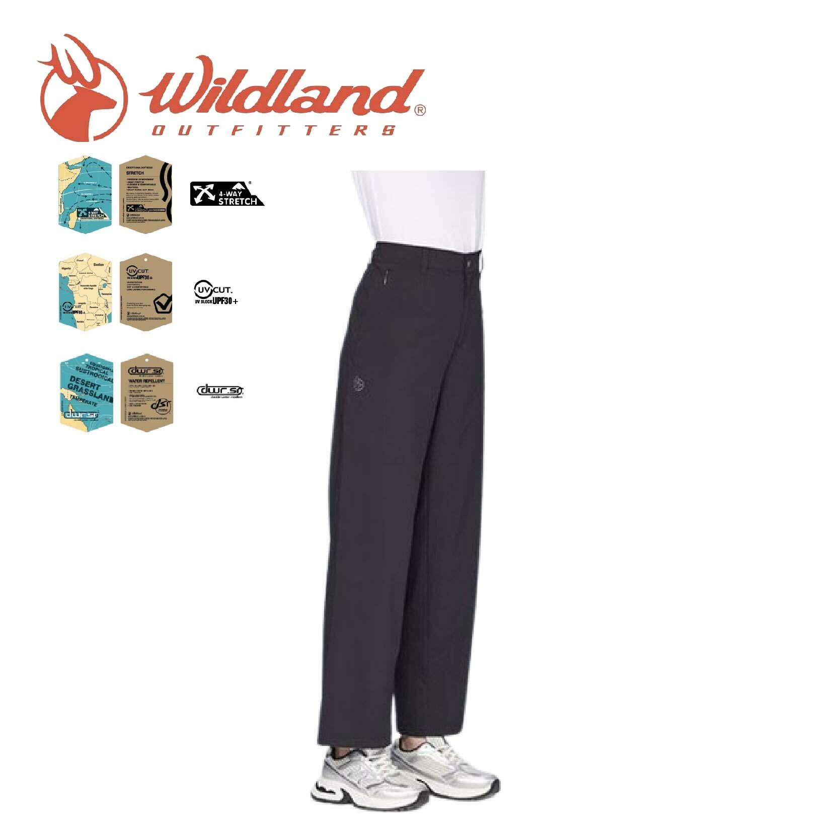 Wildland 荒野 女彈性冰涼透氣抗UV寬褲 休閒/登山/健行/冰涼/透氣/寬褲 21WB31321