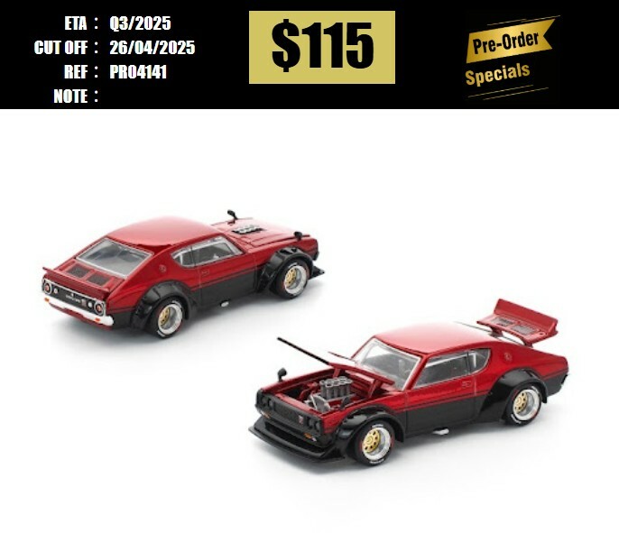 PO-$115 * POP RACE * 1:64 KPGC110 KENMERI - RED/BLACK [OD14/04]