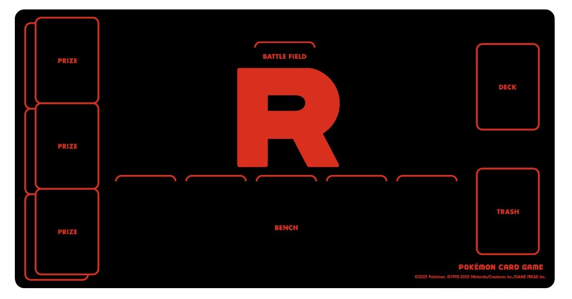 寶可夢橡膠對戰桌墊 火箭隊 R logo