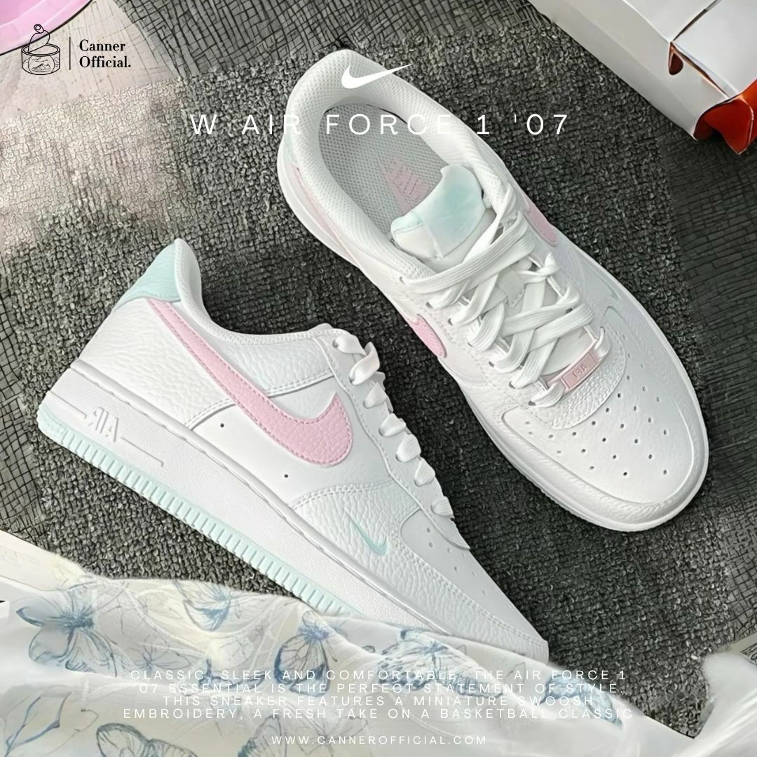 <夏日甜妹必備💕> W Nike Air Force 1 草莓薄荷 白粉 薄荷綠 荔枝皮 IH0640-161 白粉藍 AF1