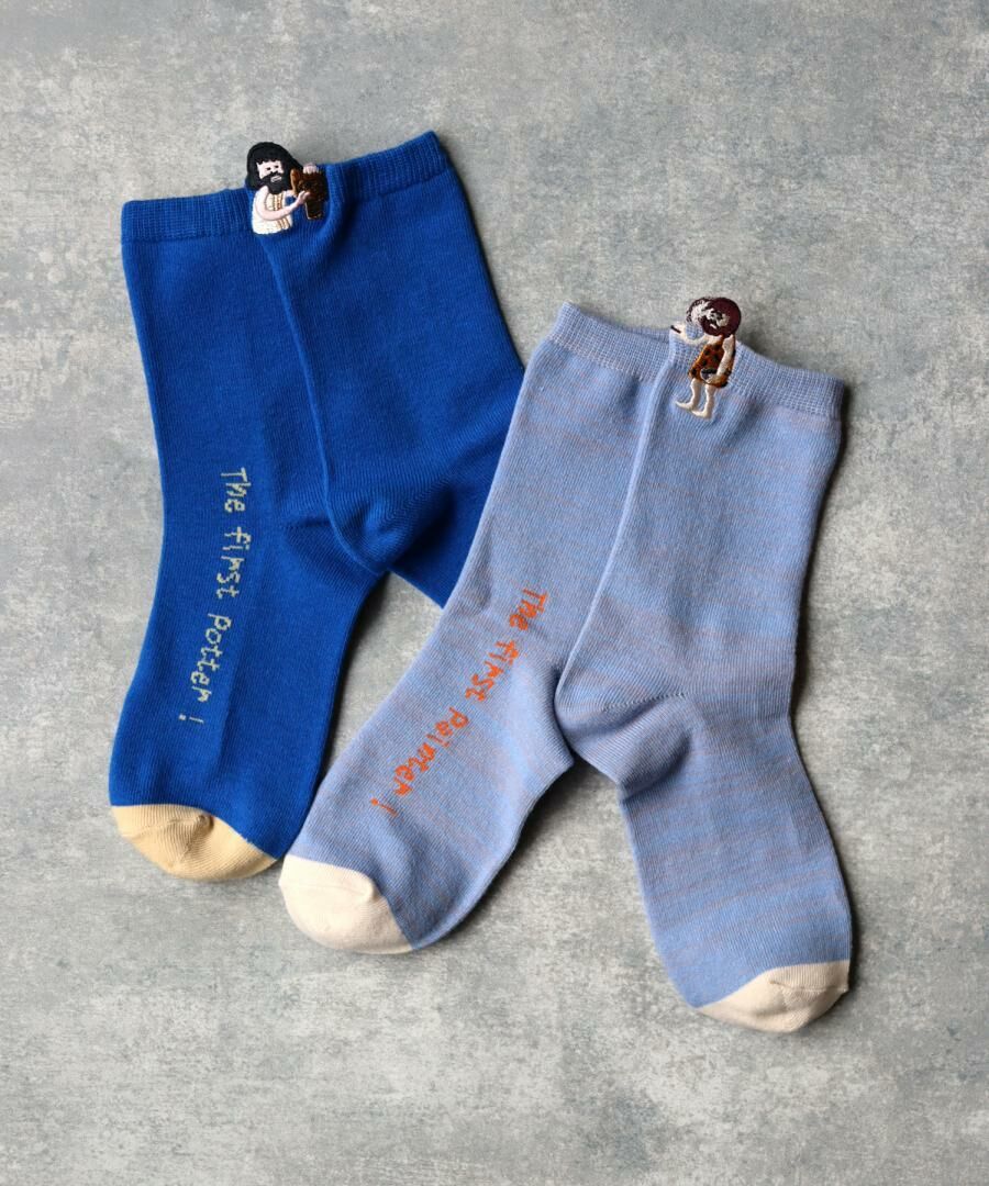 【大人款】日本 KIVISDOU 山頂洞人 趣味短襪 (2雙1組) k30902