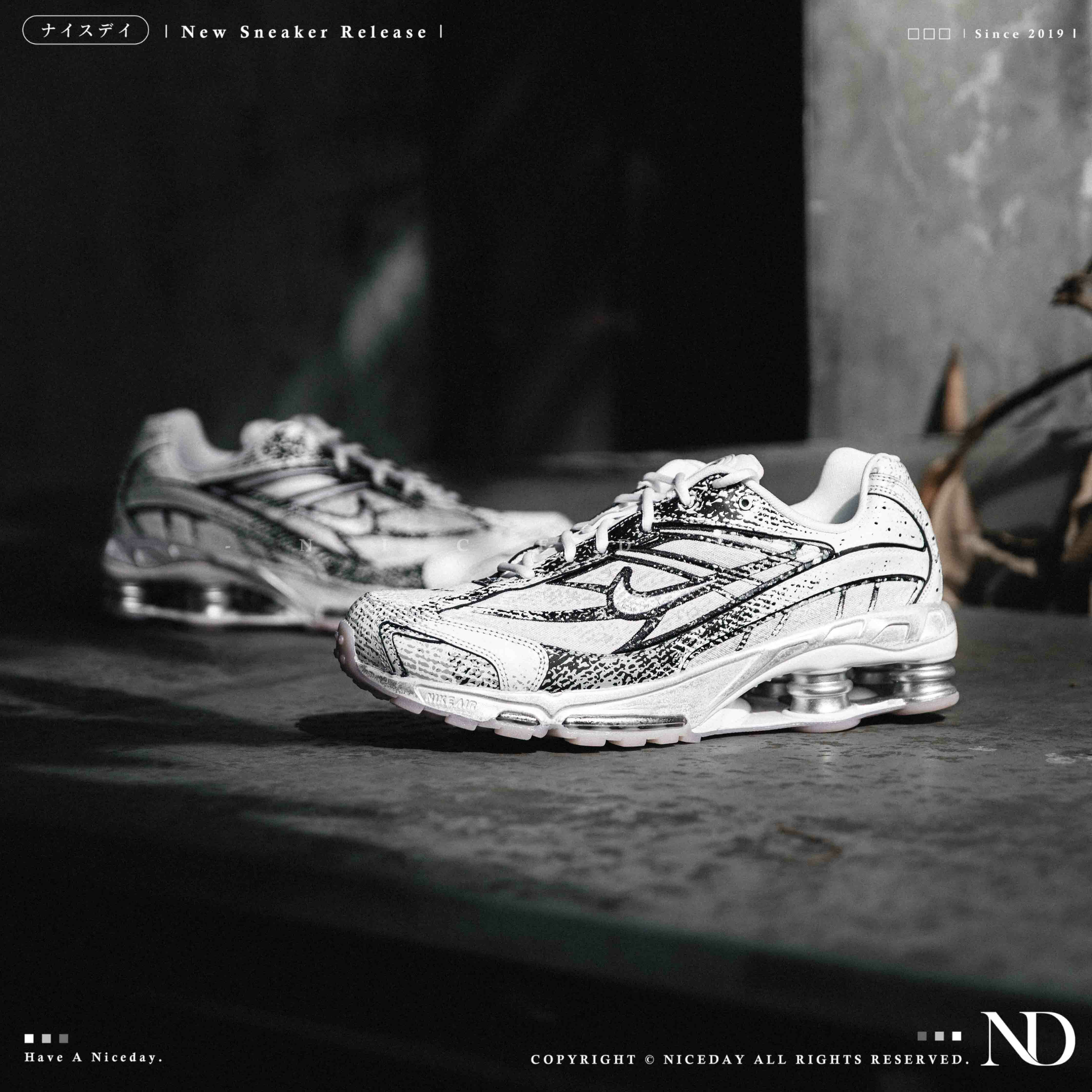 NICEDAY 代購 Nike Shox Ride 2 Speckled Overlays 黑白 OREO 戰損 傷痕 IB8174-100