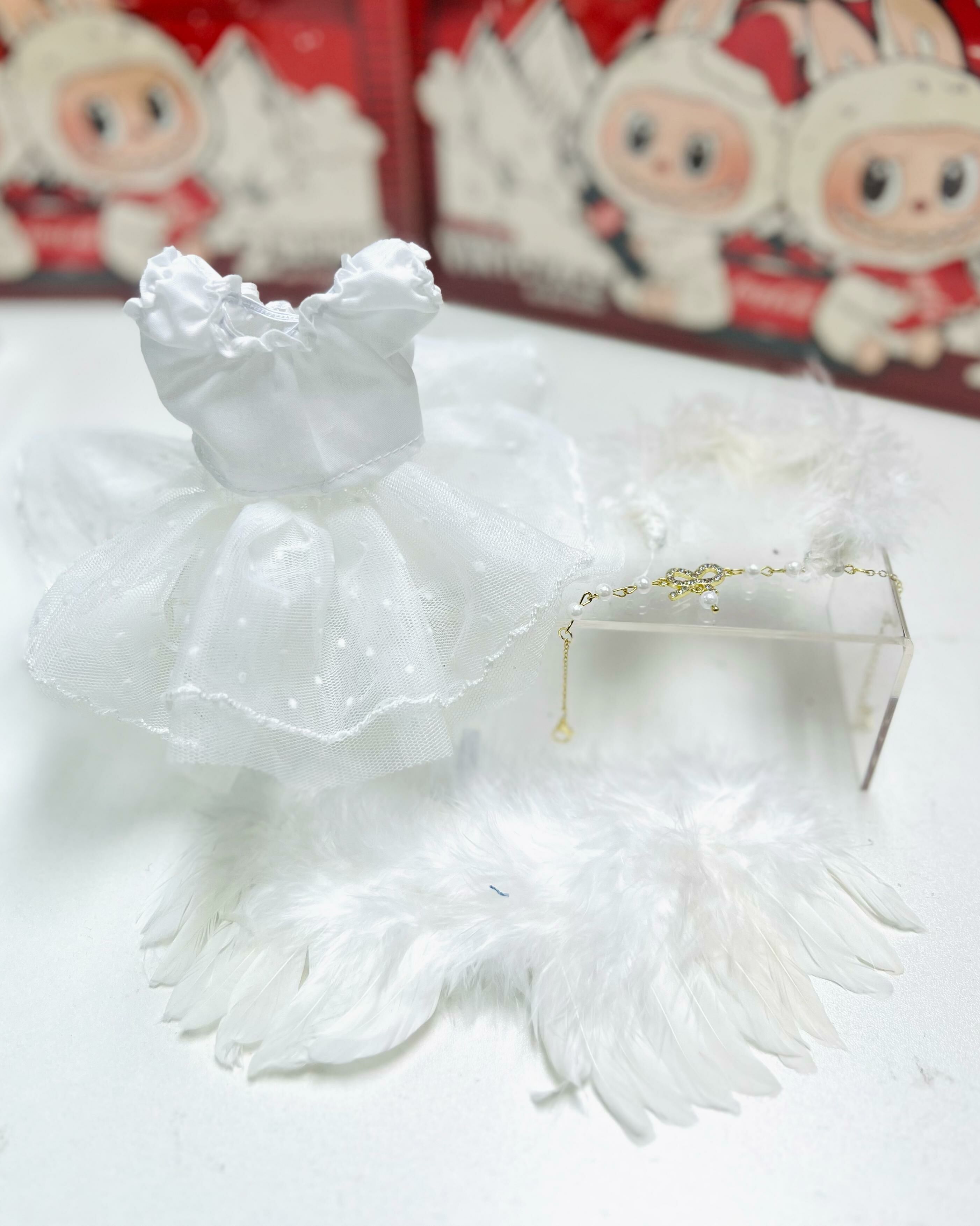 Doll Outfit Traditional & Fancy T21-White Angel