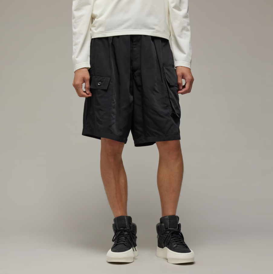 【 Y-3 NYL TWILL SHORTS 尼龍短褲 - 黑 】