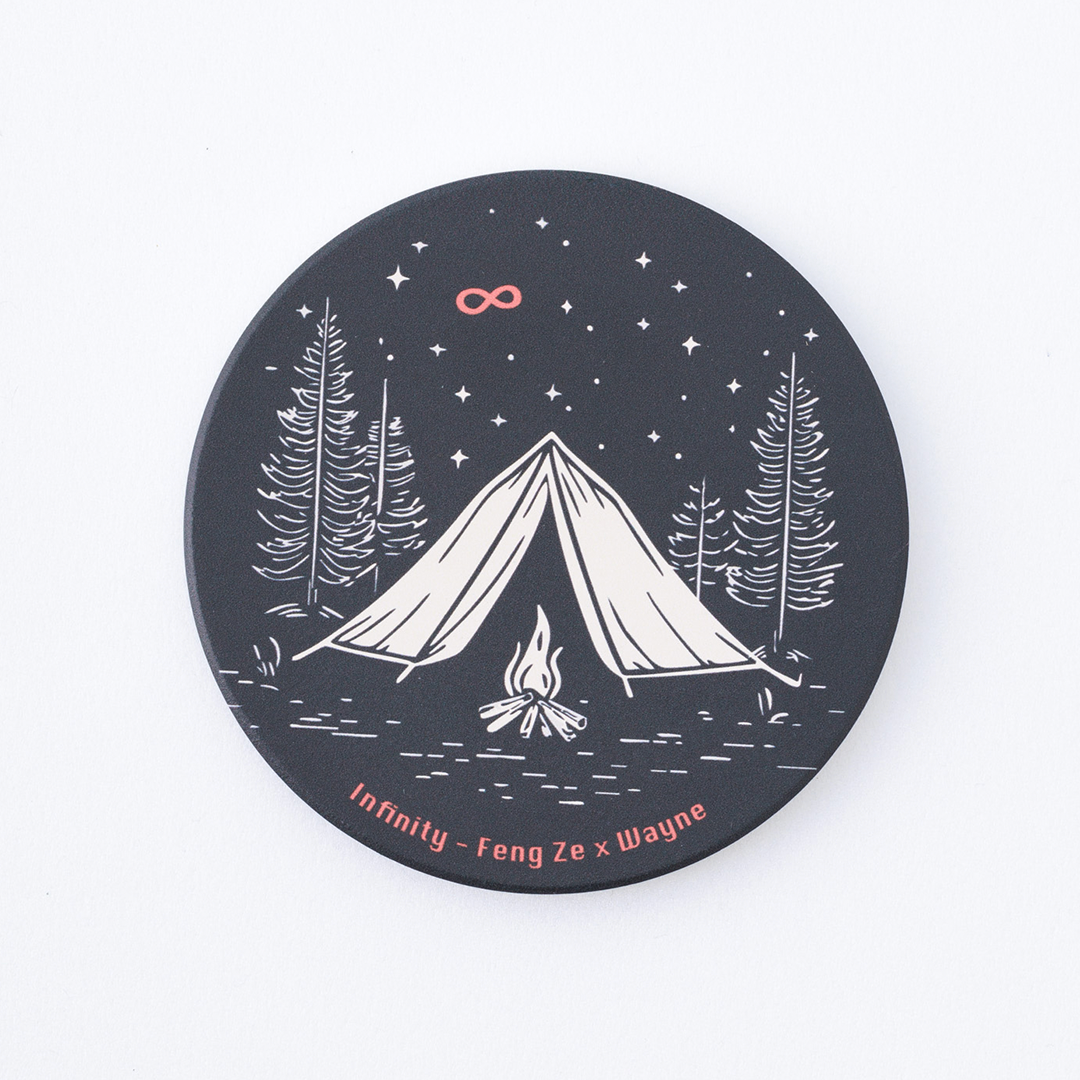 陪著你生活陶瓷杯墊