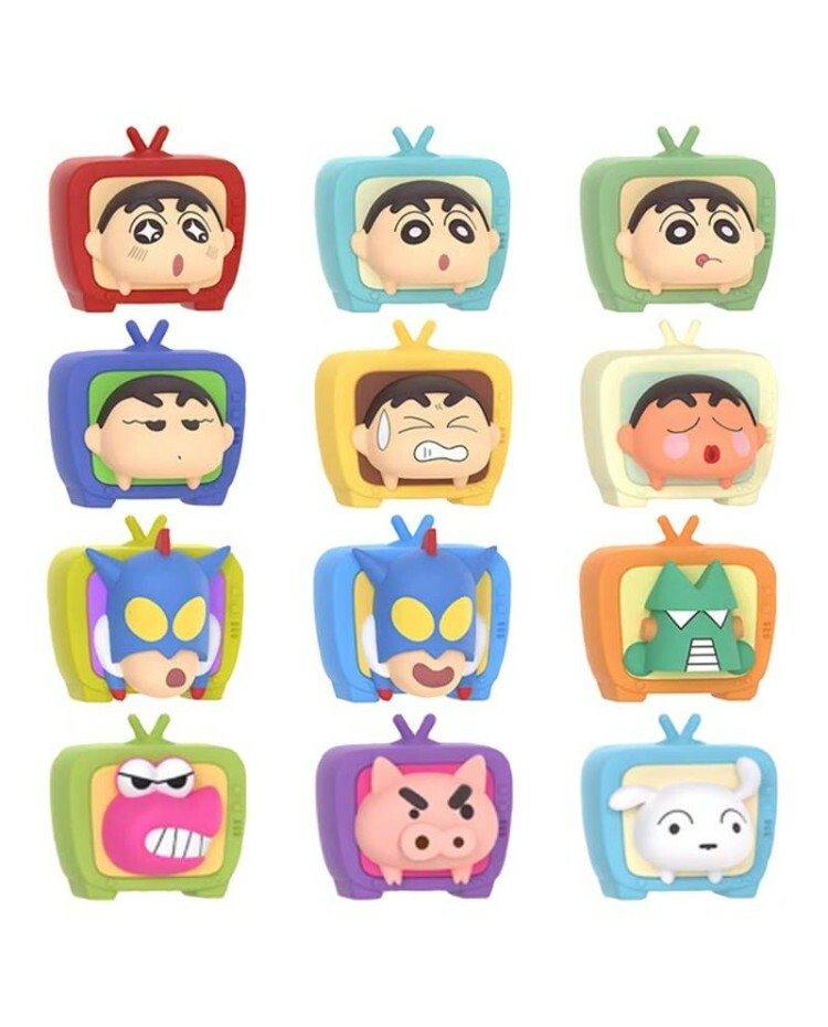 蠟筆小新電視機疊疊樂冰箱貼(隨機出貨)