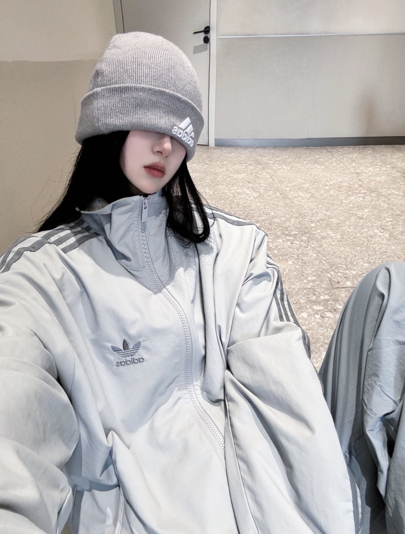 ADIDAS ORIGINALS 運動休閒 立領條紋 長袖外套 太空灰  JD0436