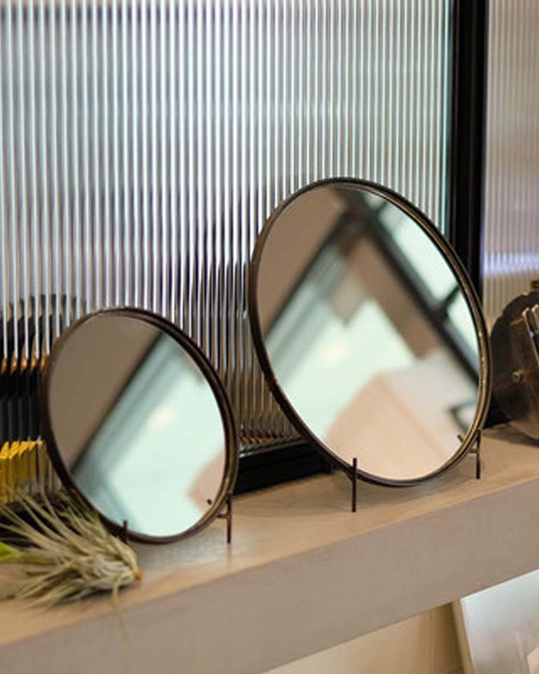 日本製 鐵藝手作圓鏡 L｜West Village Tokyo