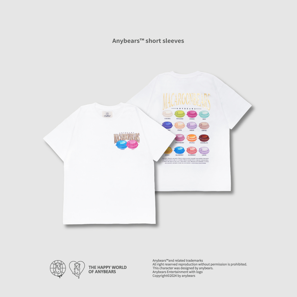 ANYBEARS® Macarons BEAR 馬卡龍熊 短Tee