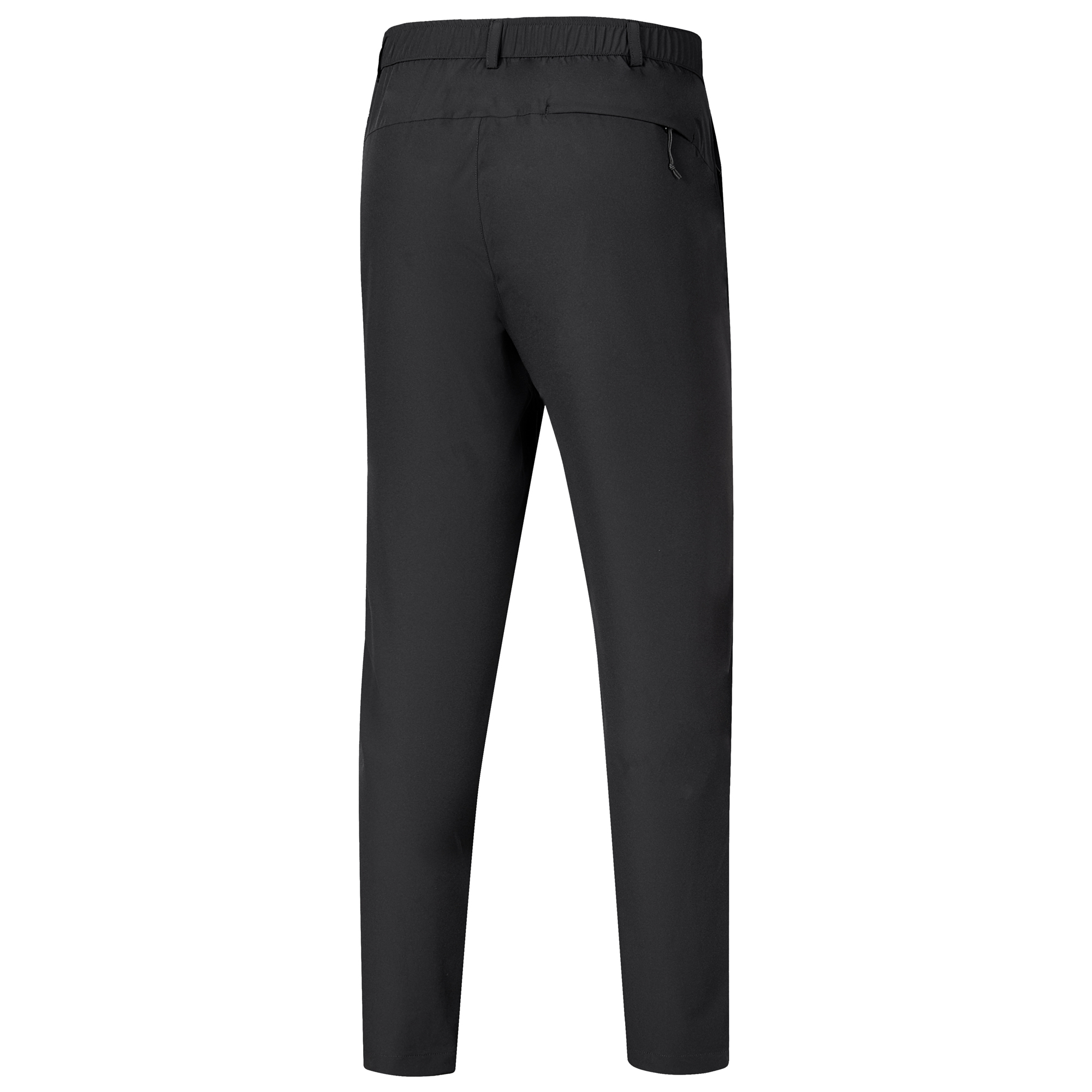 男款鈕扣拉鍊休閒長褲 黑