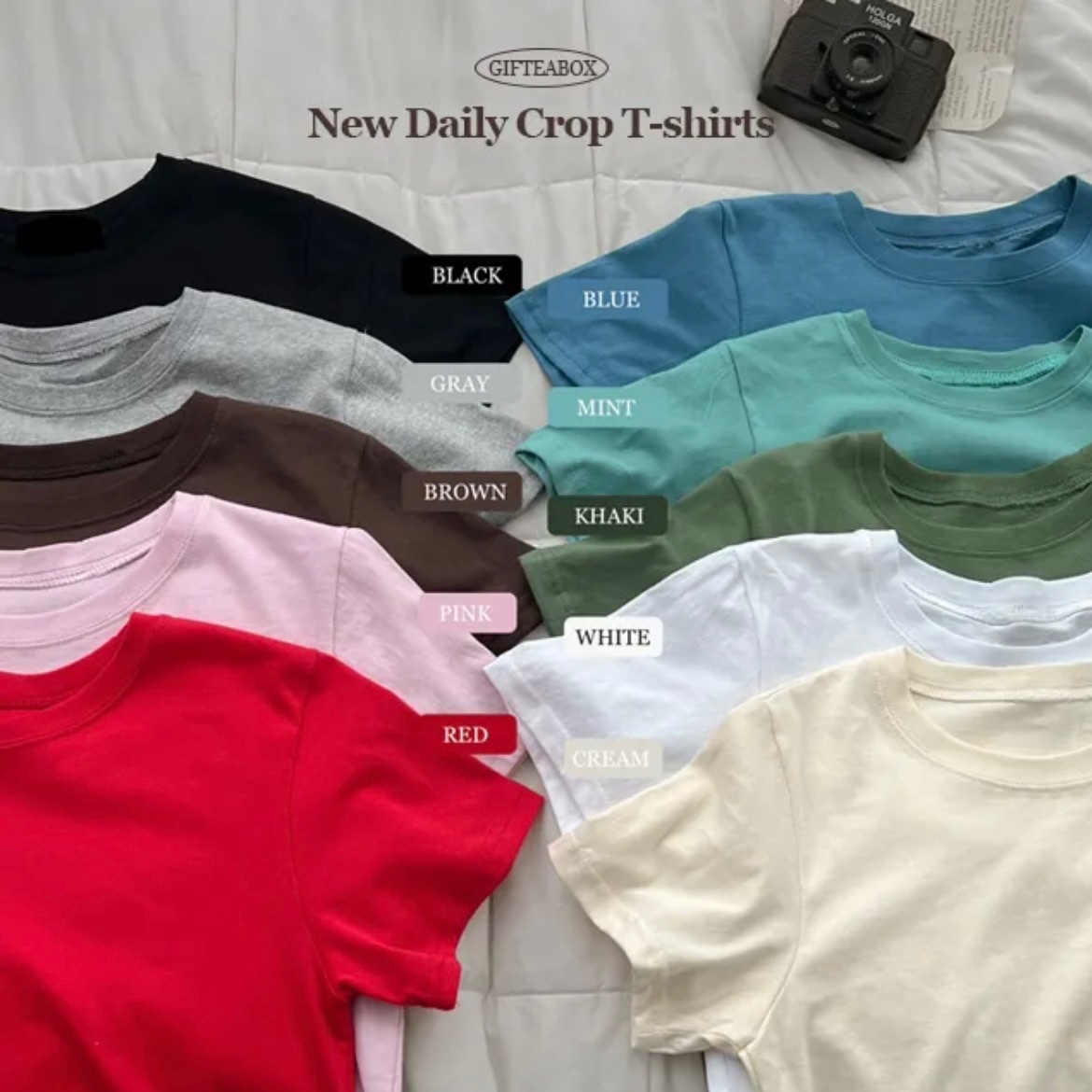 【優惠預訂】長度剛好！韓國純色TEE（10色）