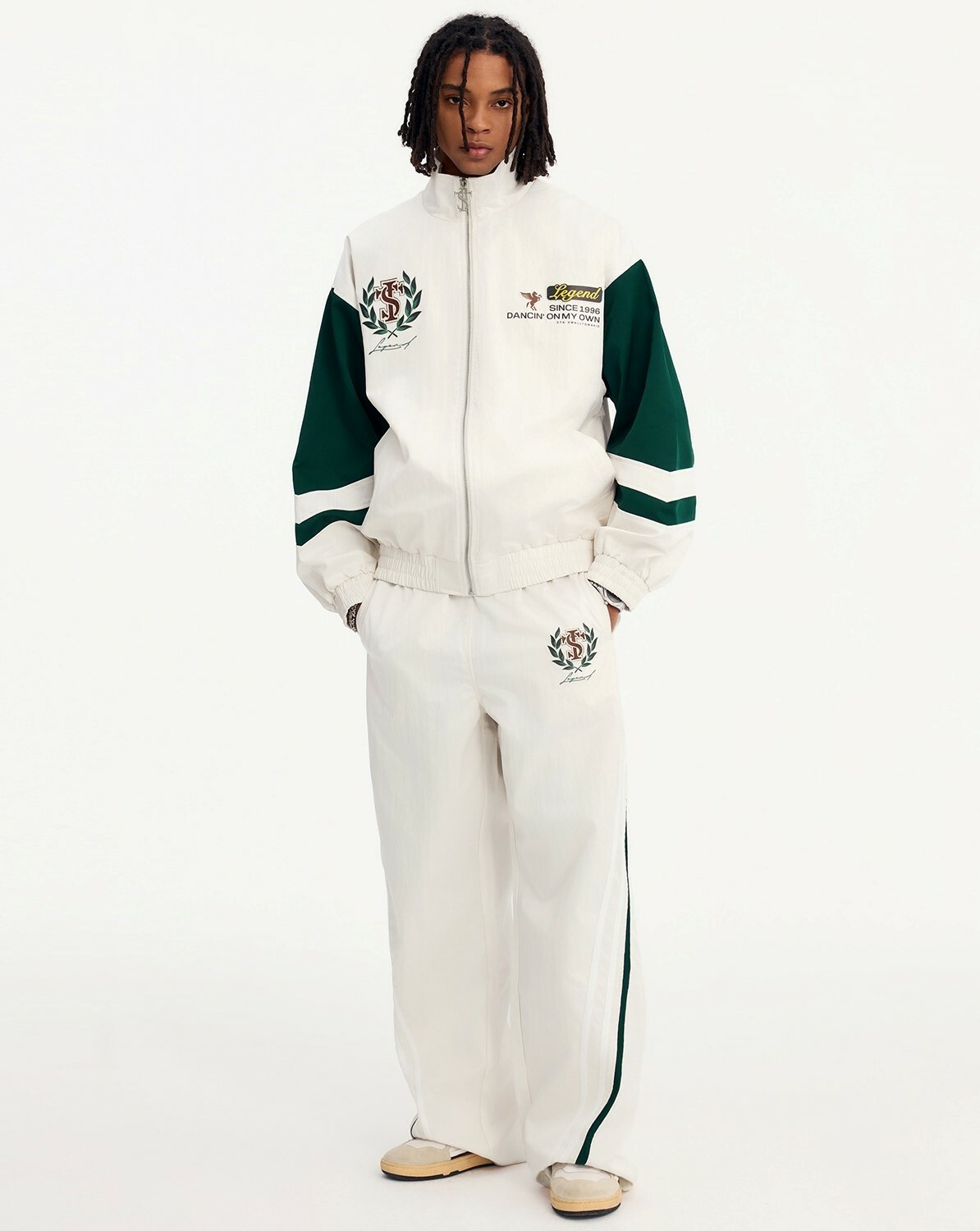 STK SmallTownKid 麥穗拼接 美式復古 運動套裝