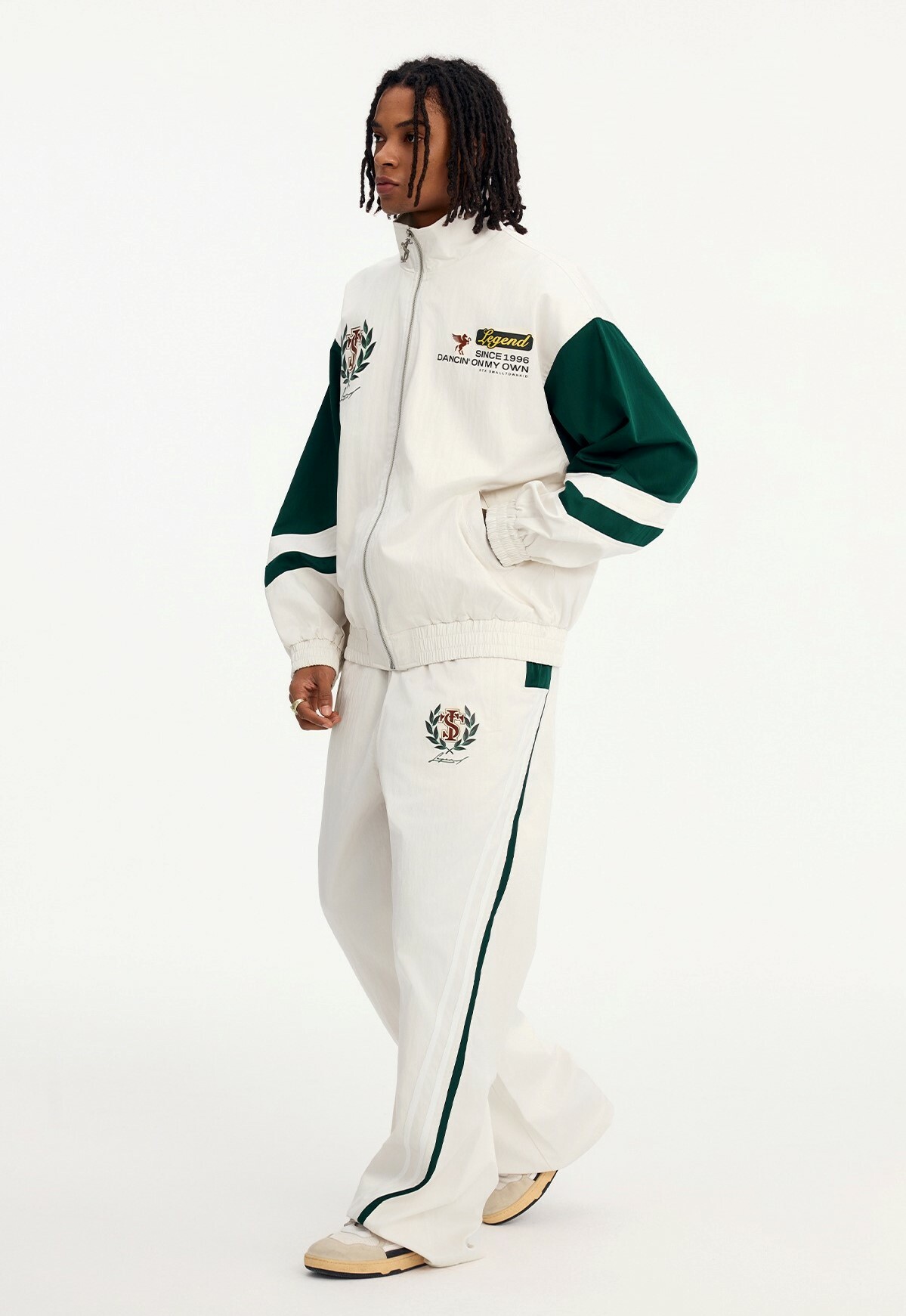 STK SmallTownKid 麥穗拼接 美式復古 運動套裝