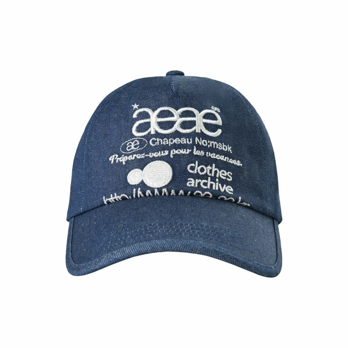 AEAE WEB LOGO DENIM 5 PANNEL CAP