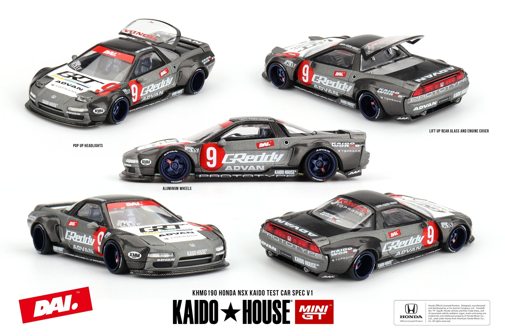【預訂】Mini GT x Kaido House Honda NSX Kaido Test Car Spec V1