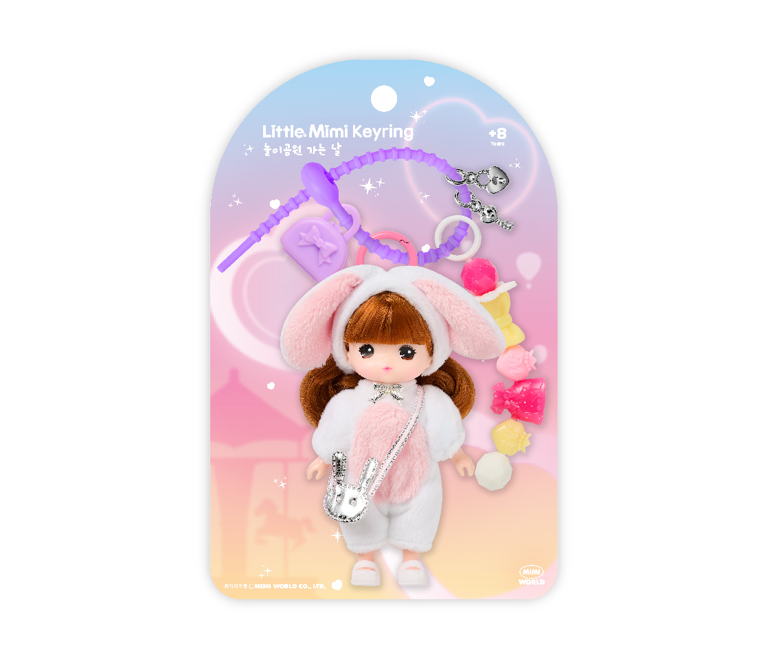 《 MIMI World 》  迷你小MIMI鑰匙圈-萌萌小兔