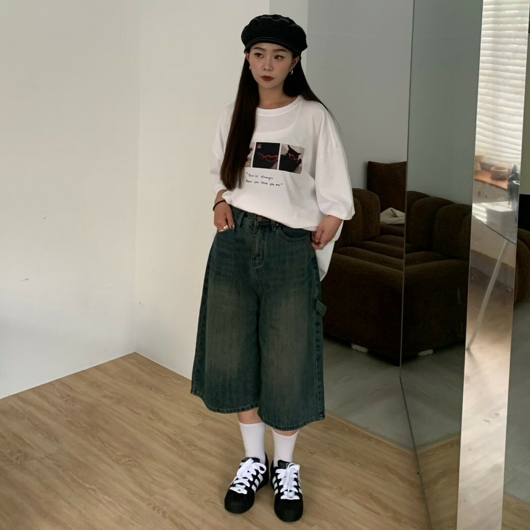 第三畫室 側褲耳紋理七分褲