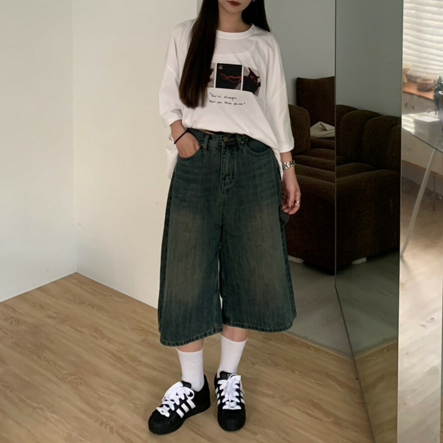 第三畫室 側褲耳紋理七分褲