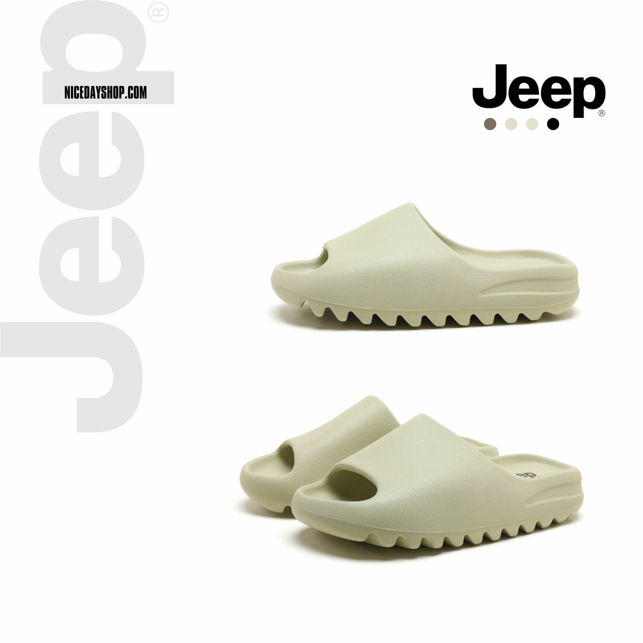 NICEDAY 代購 Jeep 吉普 拖鞋 踩屎感 男女同款 雲朵 摩卡 米白 黑色 抹茶