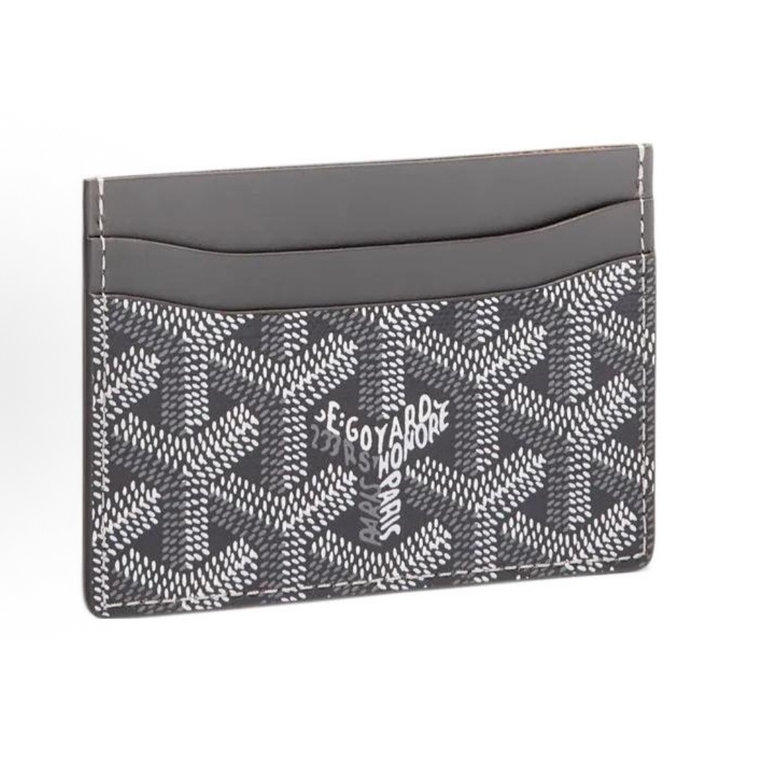 GOYARD Saint-Sulpice 幾何圖案印花拼色帆布拼小牛皮卡夾多色可選