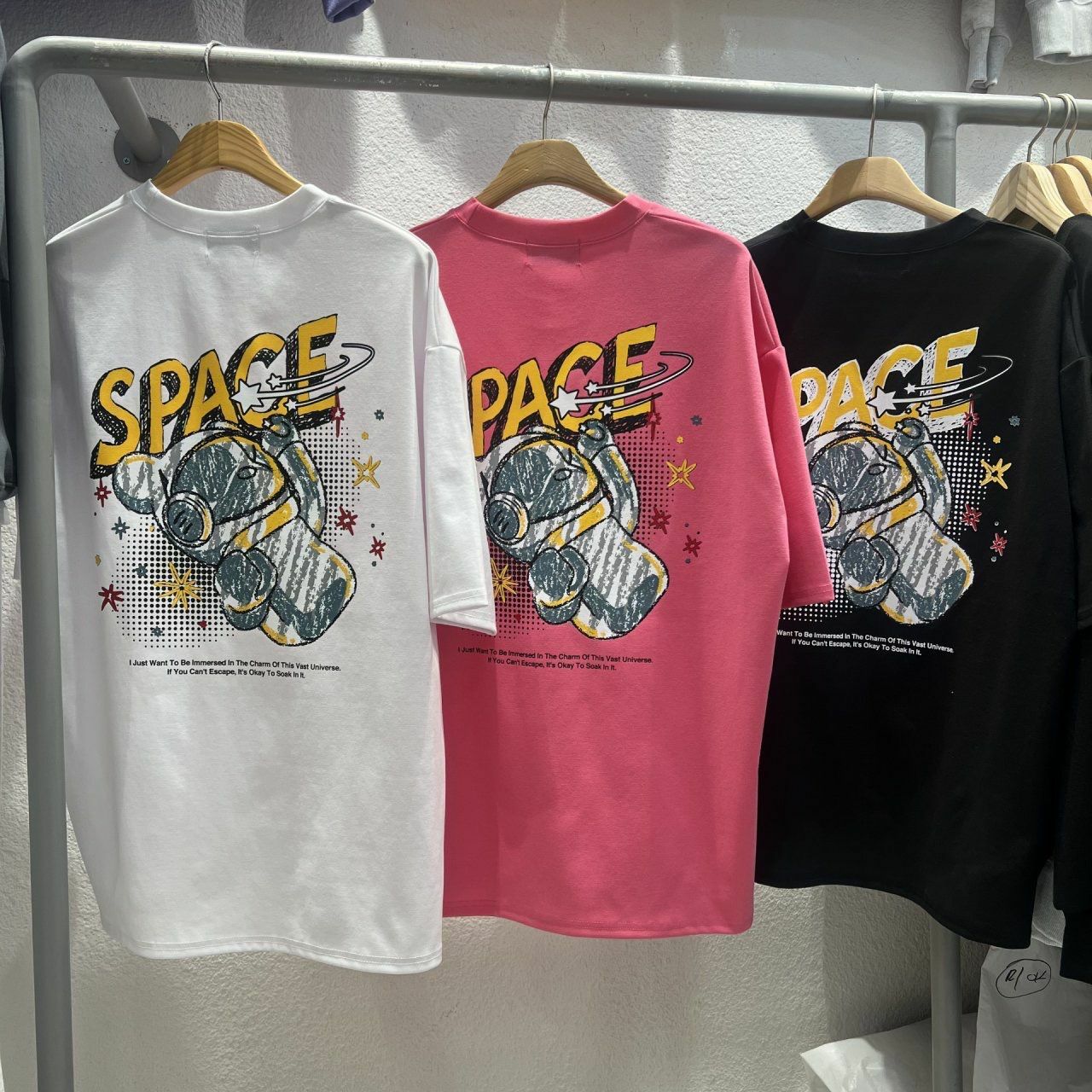 熊仔圖案英文字短袖Tee BARON-166T