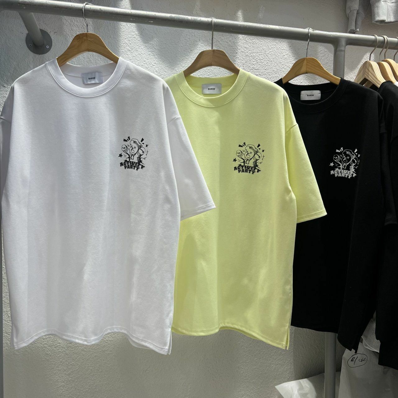 熊仔圖案英文字短袖Tee BARON-168T